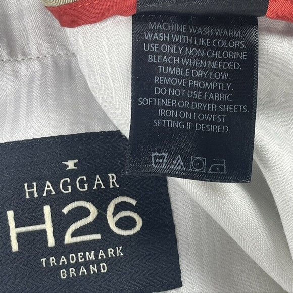 HAGGAR H26 Shorts Men's Size 38 Khaki Cotton Polyester - Picture 6 of 7